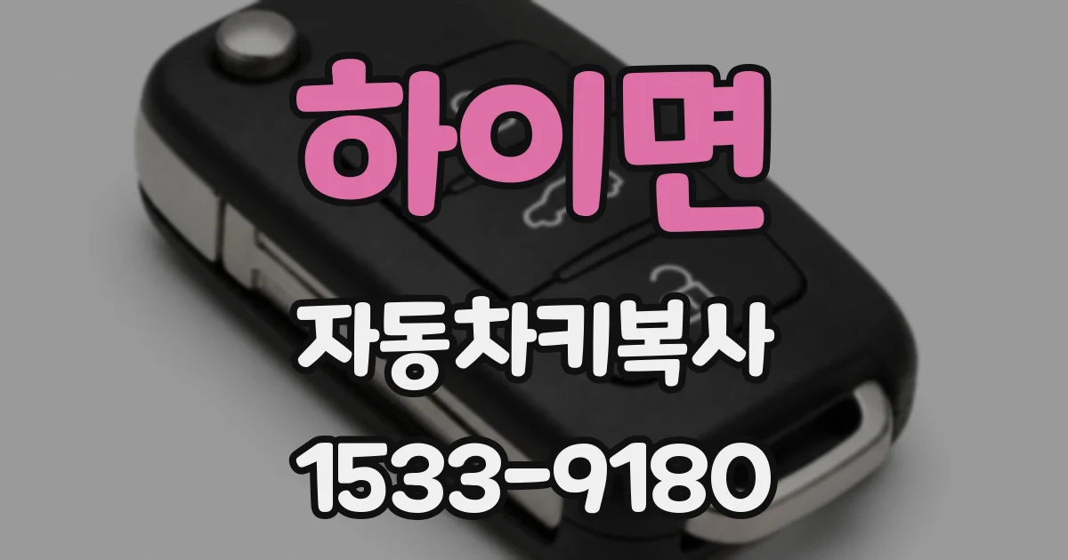 하이면 자동차키복사