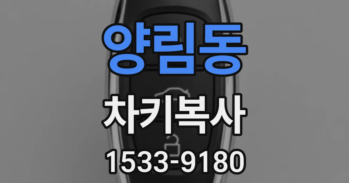양림동 차키복사