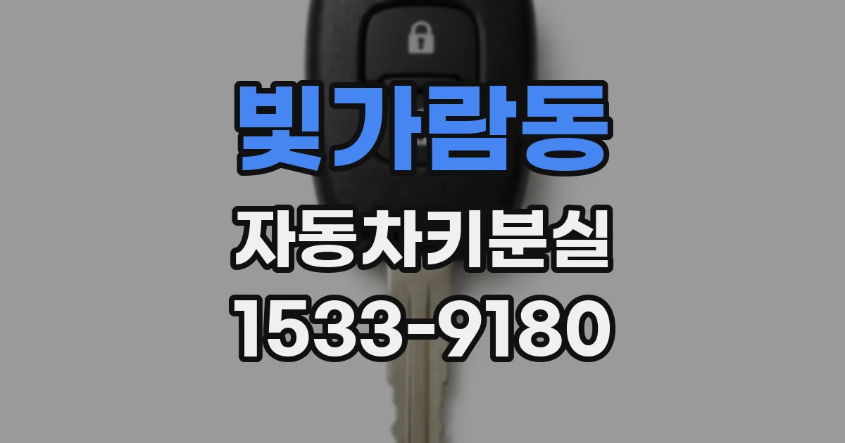 빛가람동 자동차키분실