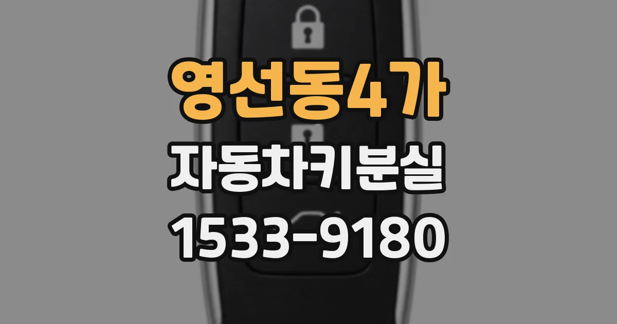 영선동4가 자동차키분실