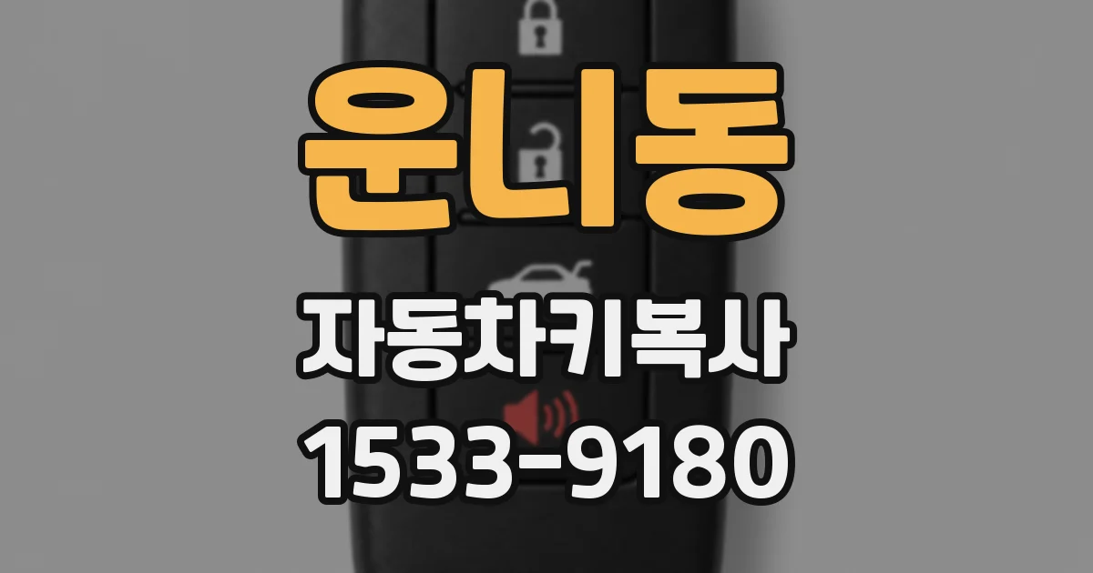 운니동 자동차키복사