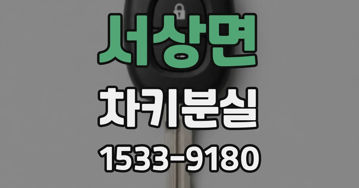서상면 차키분실