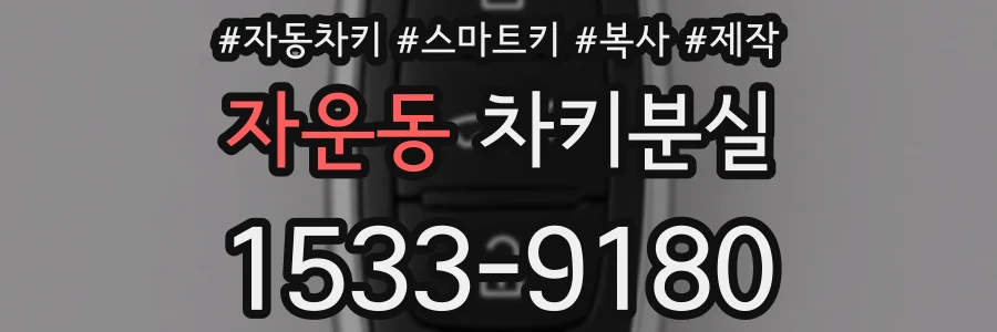 자운동 차키분실