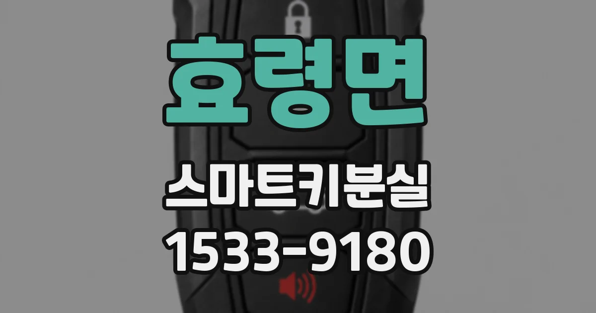 효령면 스마트키분실