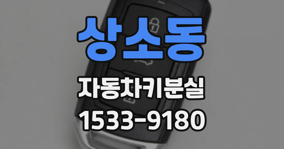 상소동 자동차키분실