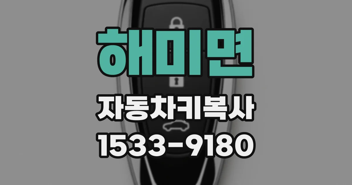 해미면 자동차키복사