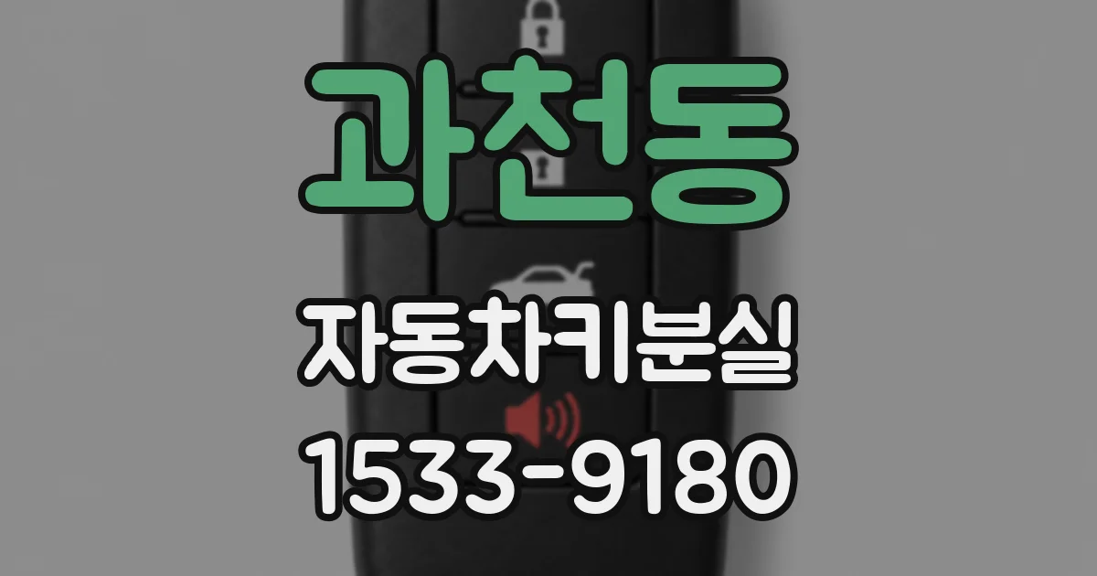 과천동 자동차키분실