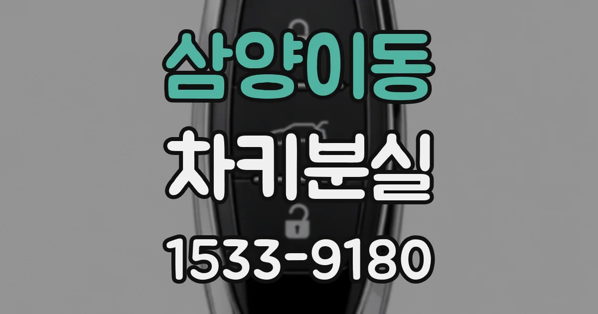 삼양이동 차키분실