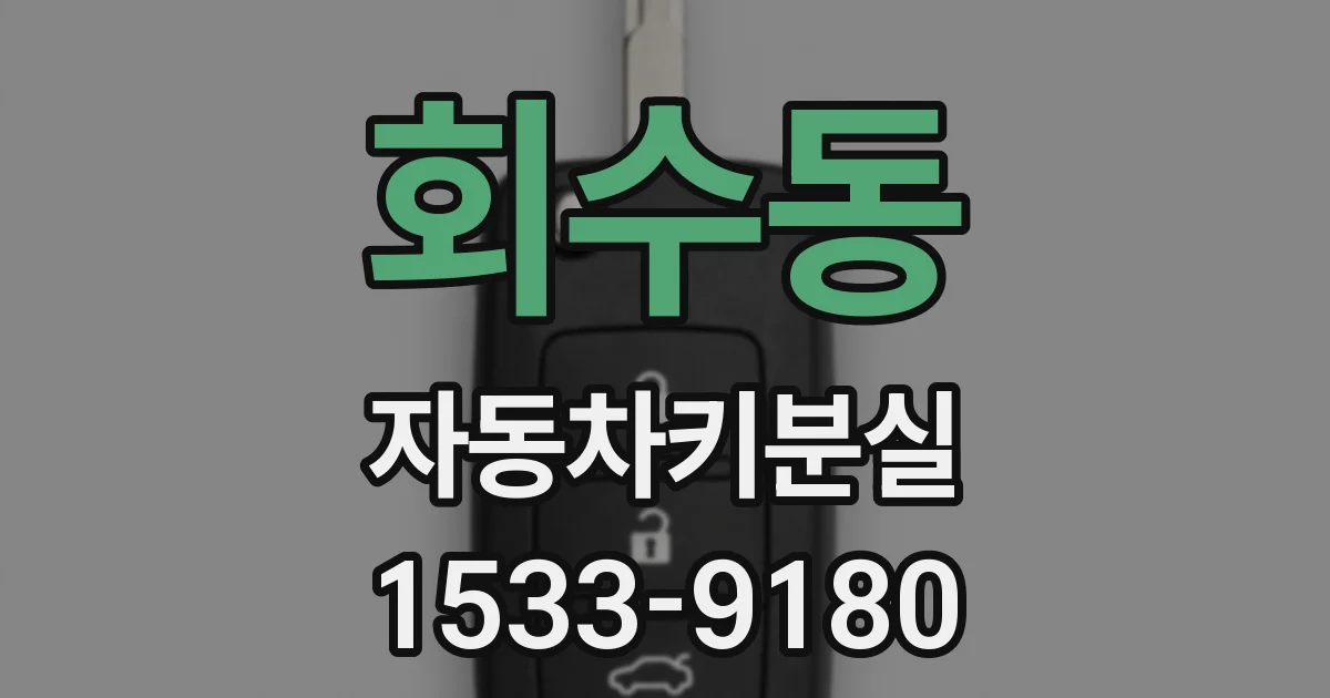 회수동 자동차키분실