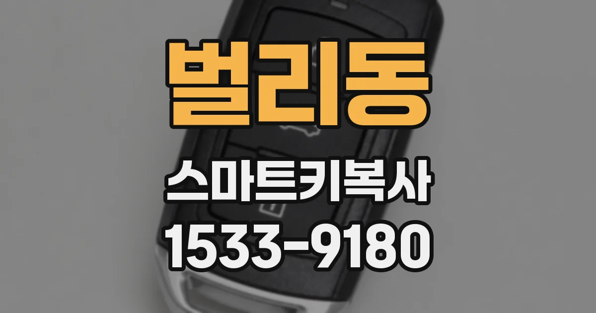 벌리동 스마트키복사