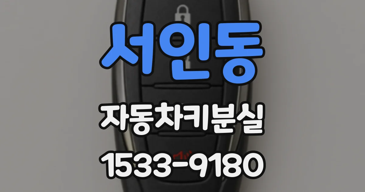 서인동 자동차키분실