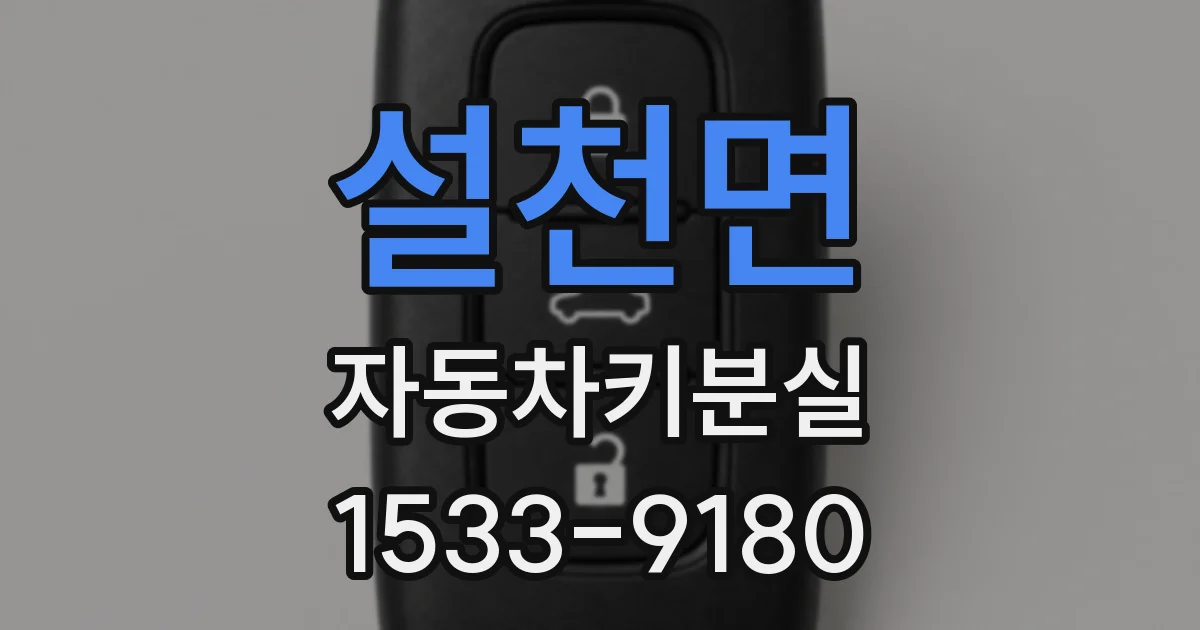 설천면 자동차키분실