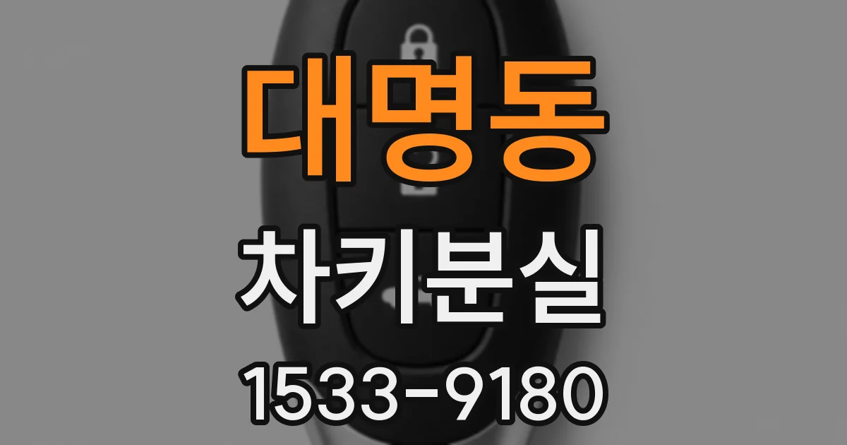 대명동 차키분실