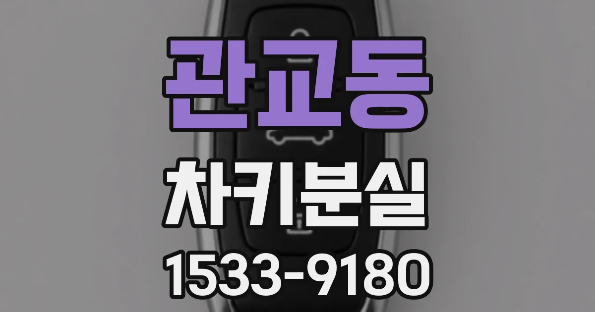 관교동 차키분실
