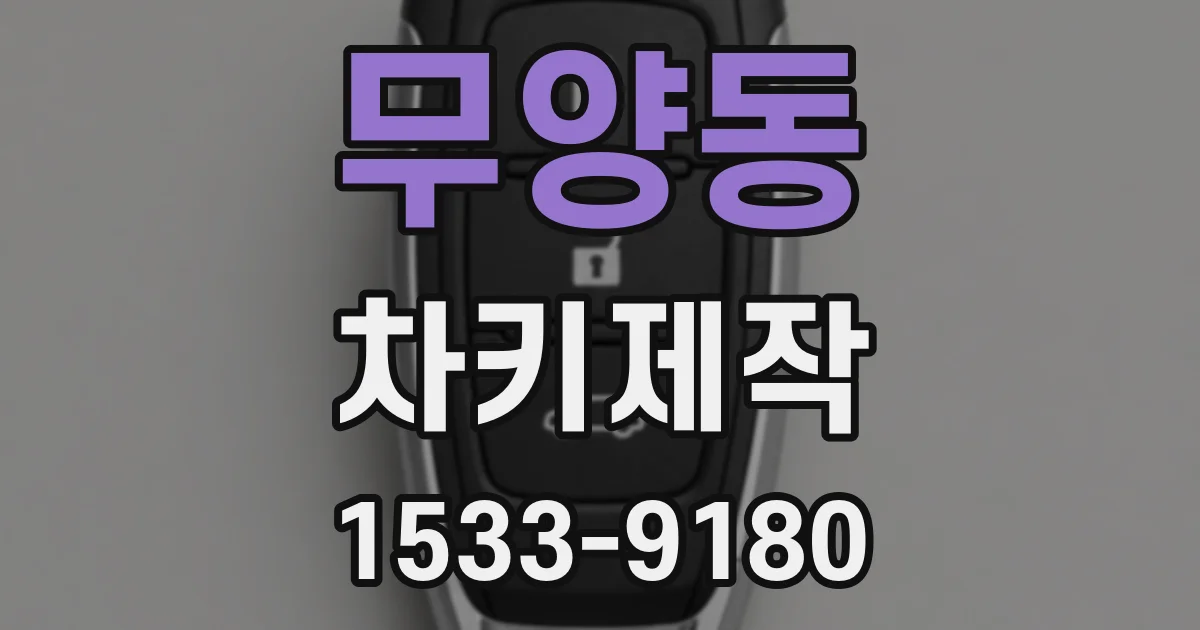 무양동 차키제작