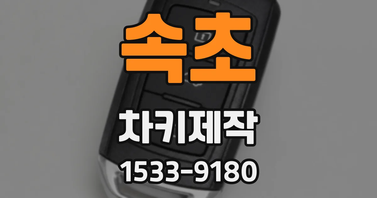 속초 차키제작