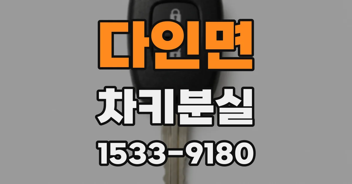 다인면 차키분실