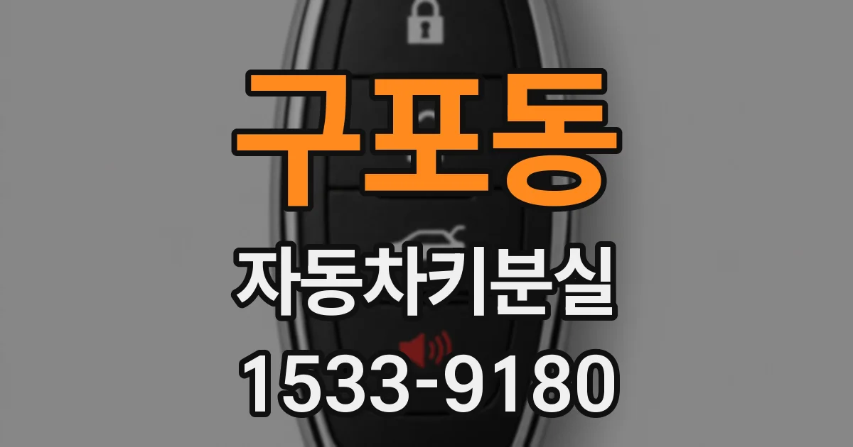 구포동 자동차키분실
