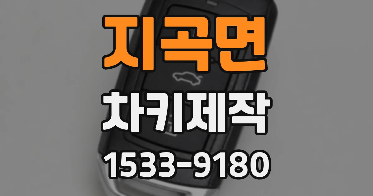 지곡면 차키제작