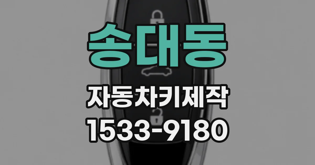 송대동 자동차키제작