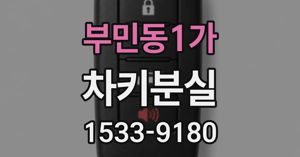부민동1가 차키분실