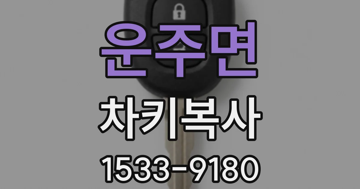 운주면 차키복사