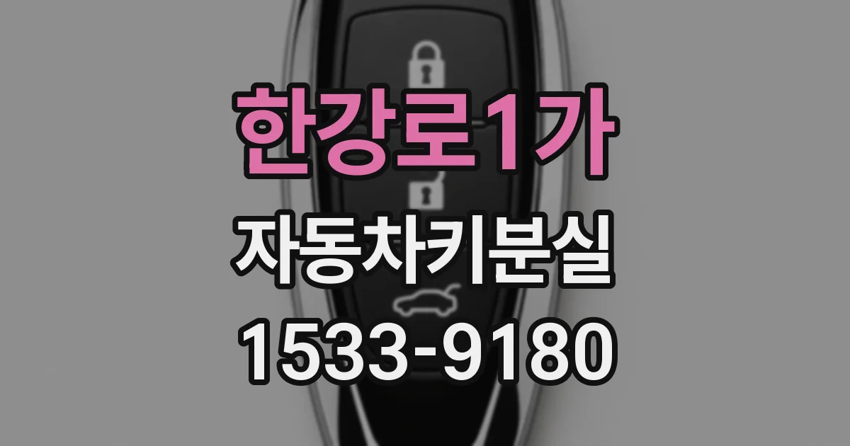 한강로1가 자동차키분실