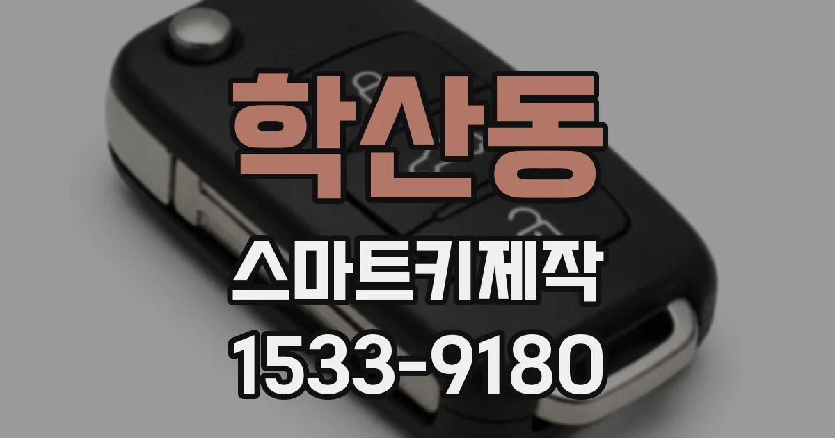 학산동 스마트키제작