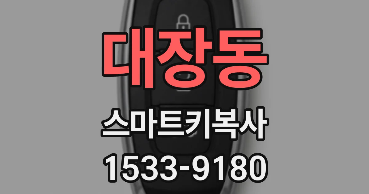 대장동 스마트키복사