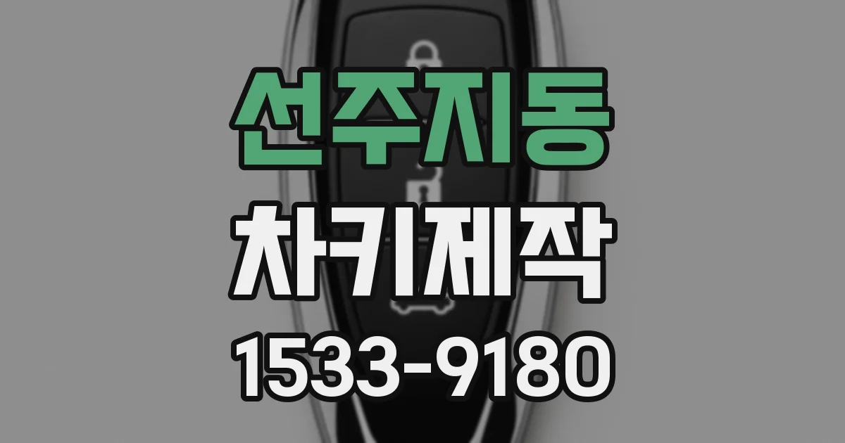 선주지동 차키제작