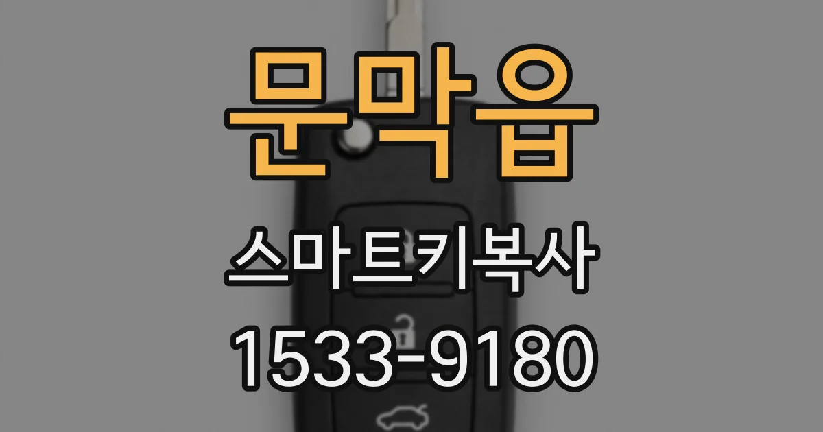 문막읍 스마트키복사