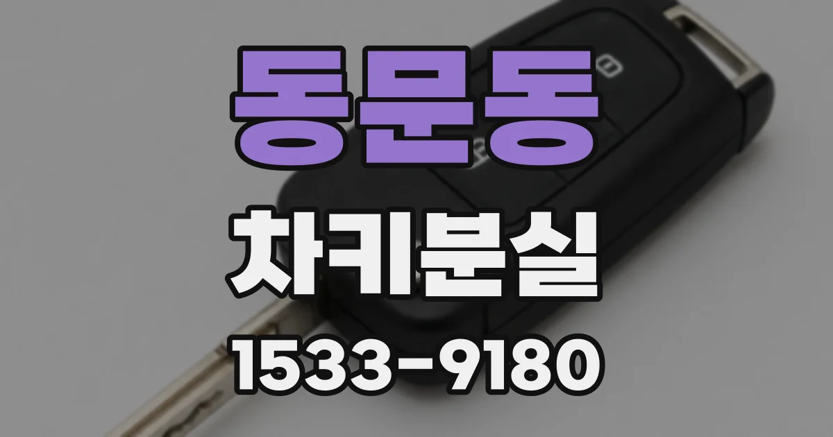 동문동 차키분실