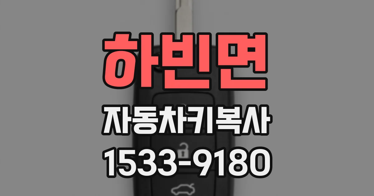 하빈면 자동차키복사