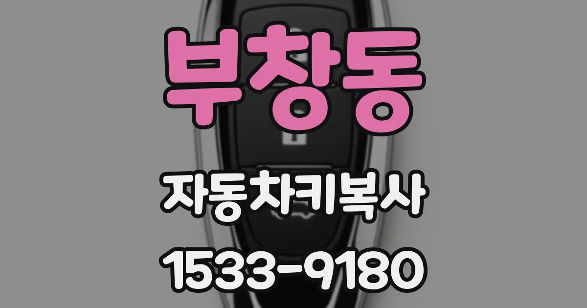 부창동 자동차키복사