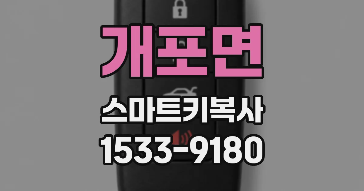 개포면 스마트키복사