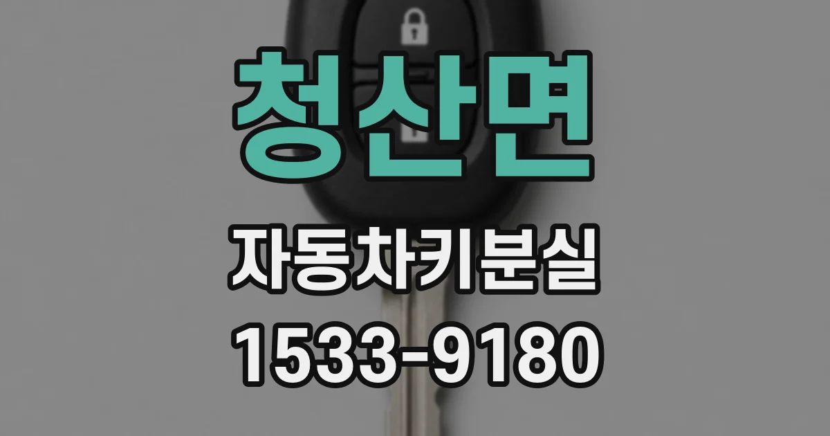 청산면 자동차키분실