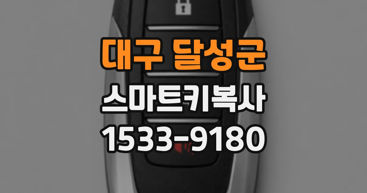 대구 달성군 스마트키복사