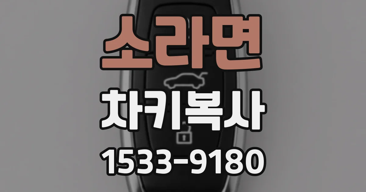 소라면 차키복사