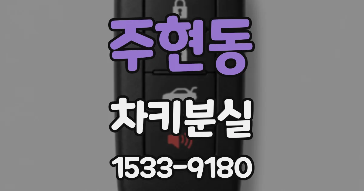 주현동 차키분실