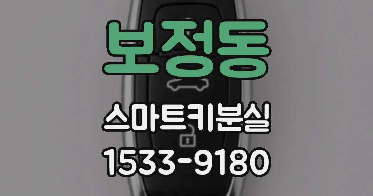 보정동 스마트키분실