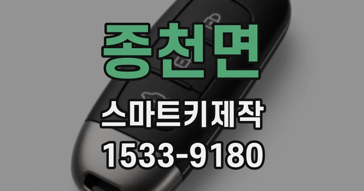 종천면 스마트키제작