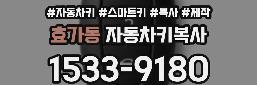 효가동 자동차키복사