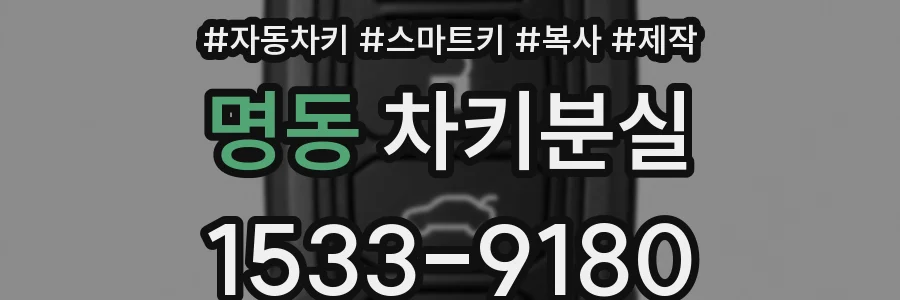 명동 차키분실