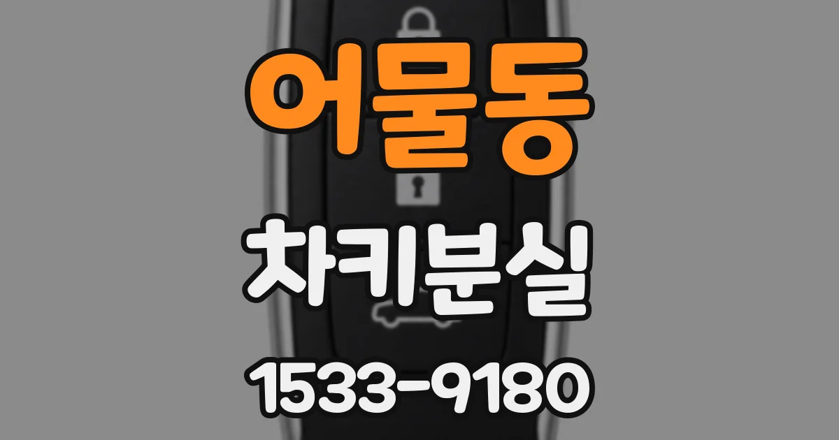 어물동 차키분실