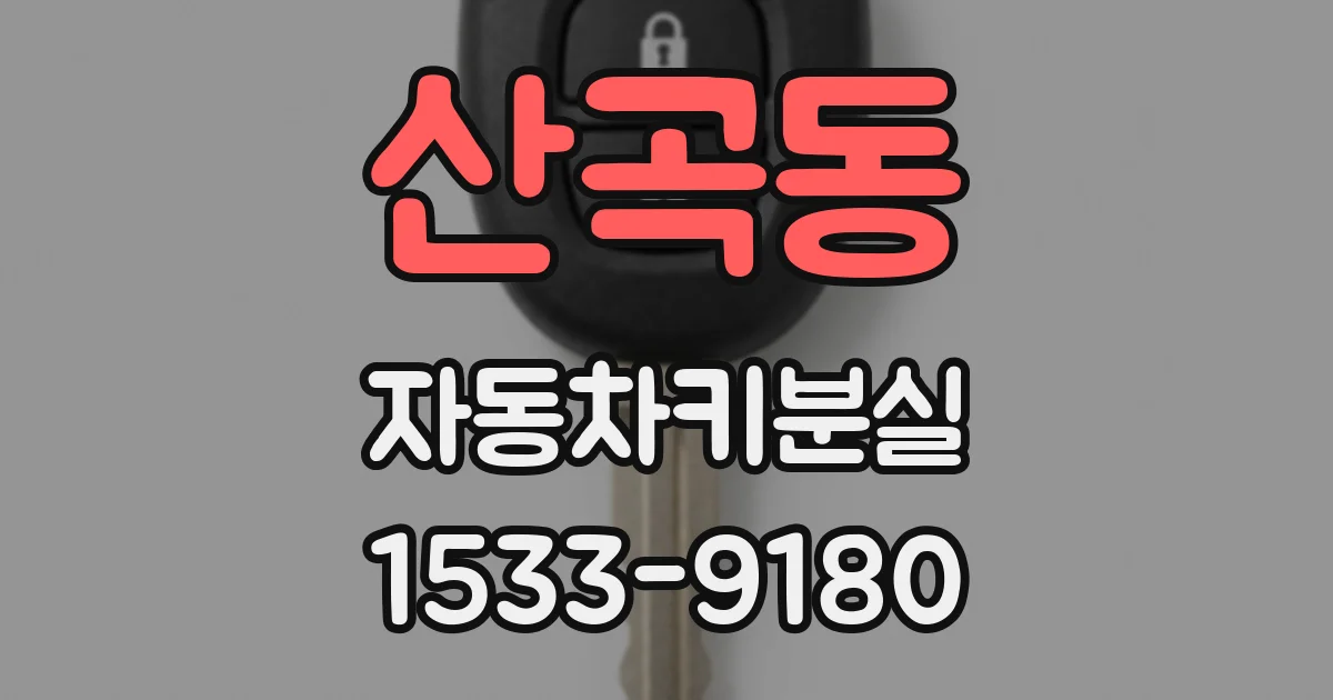 산곡동 자동차키분실