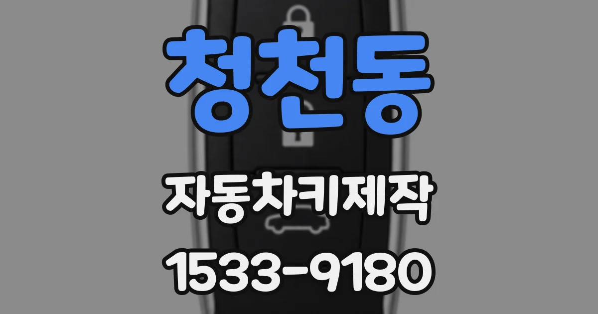 청천동 자동차키제작