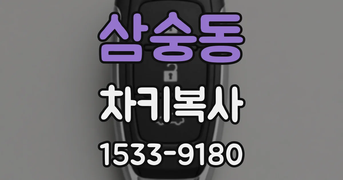 삼숭동 차키복사