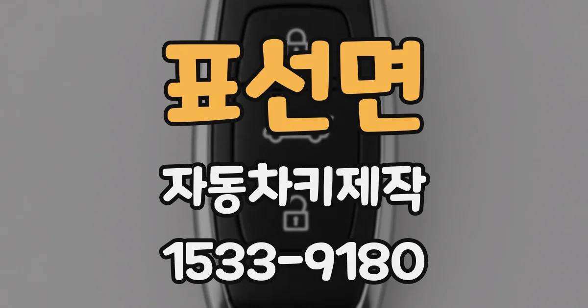 표선면 자동차키제작