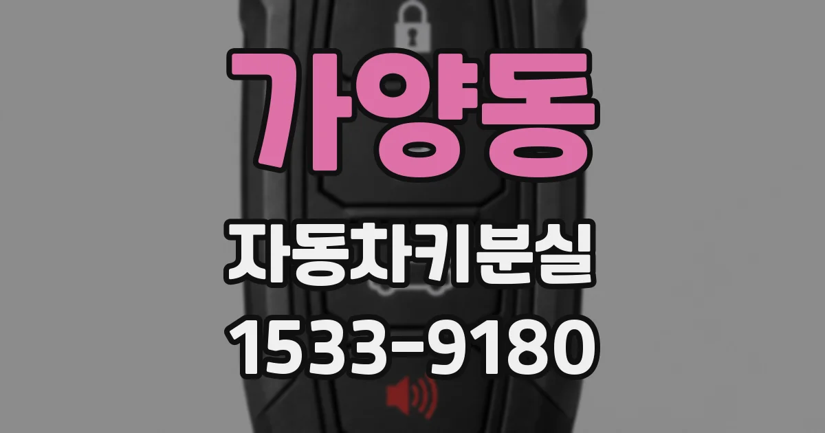 가양동 자동차키분실