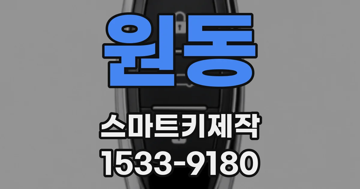원동 스마트키제작